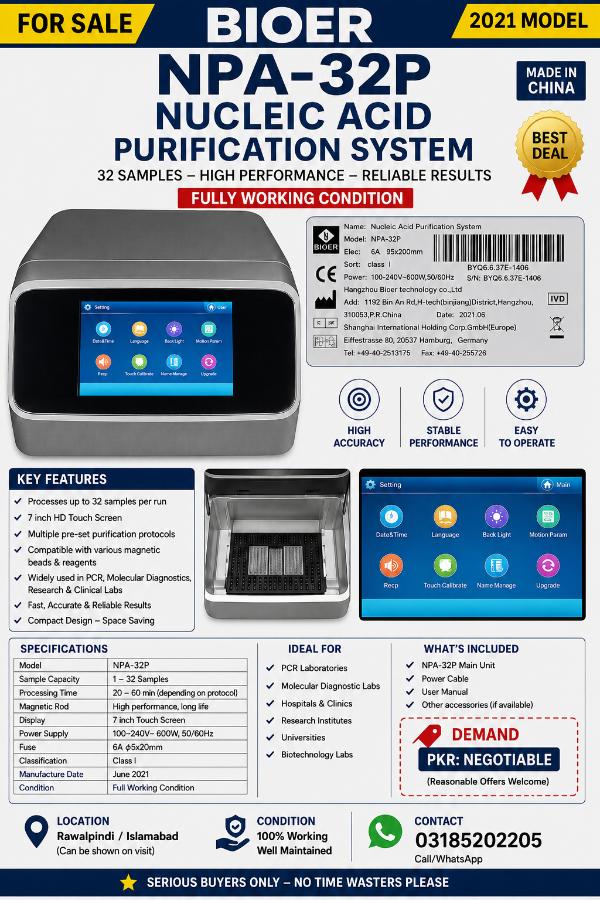 Product Name: BIOER NPA-32P Nucleic Acid Purification System