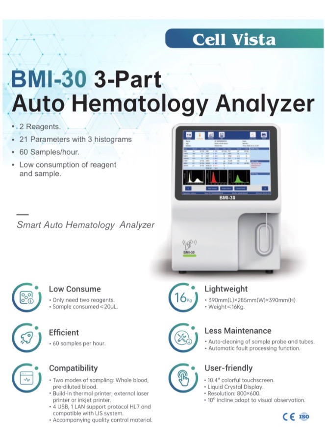 Hematology analyzer brand new,BMI-30
